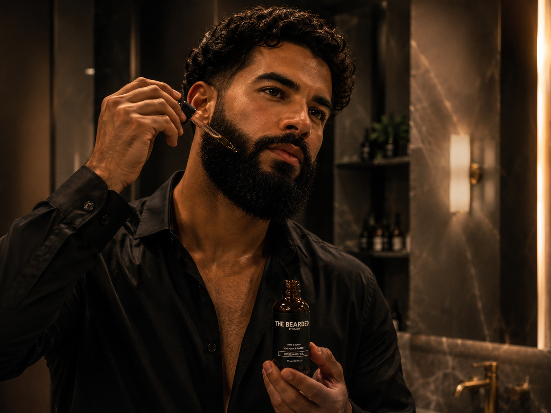 L'Huile de Romarin: Le Secret Naturel pour une Barbe et des Cheveux Époustouflants!